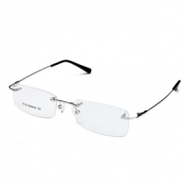 Men Rimless Glasses Memory Optical Eyeglasses Titanium Spectacles Frame for Glasses