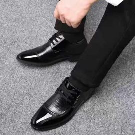 Men Classic Black Lace Up Business Formal Dress Casual Shoes for Formal Shoes