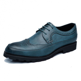 Large Size Men Brogue Carved Lace Up Business Casual Oxfords for Formal Shoes