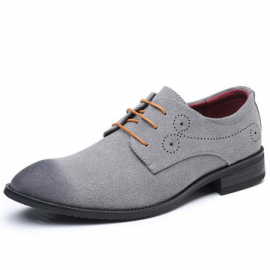 Men Carved Leather Non Slip Large Size Casual Formal Shoes for Formal Shoes