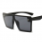 Woman Fshion Big Box Color Mercury Sunglasses Retro Bag Personality Sunglasses for Sunglasses