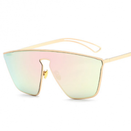 Women Men Colorful Mirrored Siamese Sunglasses Outdoor Driving Anti-UV Glasses for Glasses