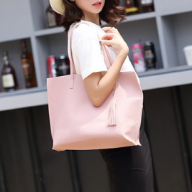 Pure Color Capacity Candy Color Tote Handbag Shoulder Bag For Women for Bags