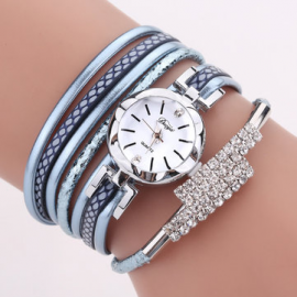 Shining Crystal Women Bracelet Watch Flower Dial Case Tourist Quartz Watch for Watches