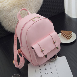 3 PCS PU Leather Women Backpacks Students Schoolbags for Backpack