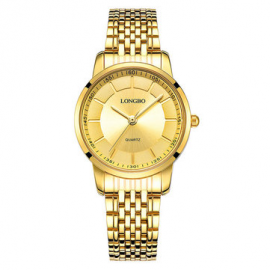 LONGBO Classic Casual Quartz Luxury Gold Watches Stainless Steel Couple Watches Gift for Men Women for Couple Watches