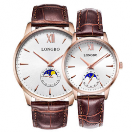 Fashion Couple Watch The Sun The Moon The Stars Leather Band Waterproof Men Women Quartz Watch for Couple Watches