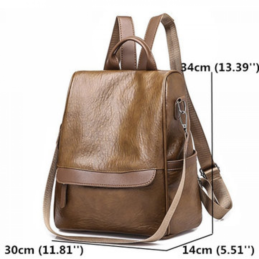 Women Anti Theft Faux Leather Large Capacity Backpack Multi function women-anti-theft-faux-leather-large-capacity-backpack-multi-function