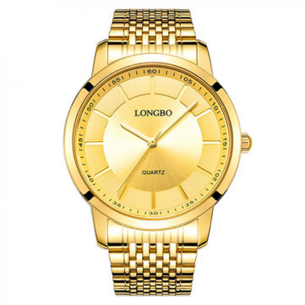 LONGBO Classic Casual Quartz Luxury Gold Watches Stainless Steel Couple Watches Gift for Men Women for Couple Watches