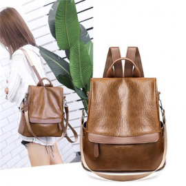 Women Anti theft Faux Leather Large Capacity Backpack Multi-function Leisure Shoulder Bags for Backpack