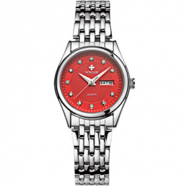 Diamonds Casual Style Ladies Wrist Watch Calendar Full Steel Quartz Watches for Watches